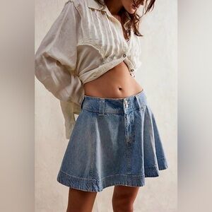 NWT We The Free Wonderland Denim Skirt